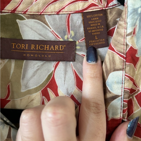 Tori Richard Hawaiian Shirt Size Large - Picture 6 of 6